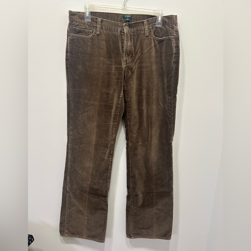 J Crew Pants Corduroy‎ City Fit Women's 8 Brown Straight Leg Preppy